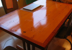 Dining room table made of fir