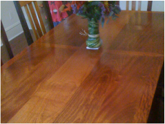 Dining room table made of sapele